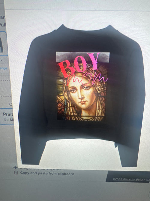 Boy mom crop top